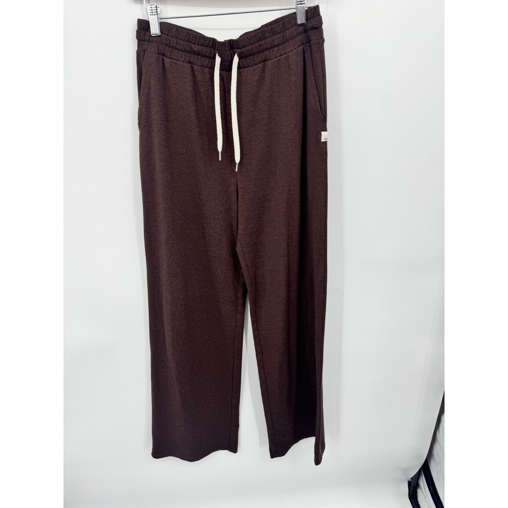 Vuori Halo Wideleg Pant Women Medium Brown High Rise Pockets Drawstring